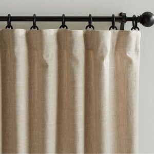 Pottery Barn Emery Linen Pole-Top Drape 50” x 84” Oatmeal